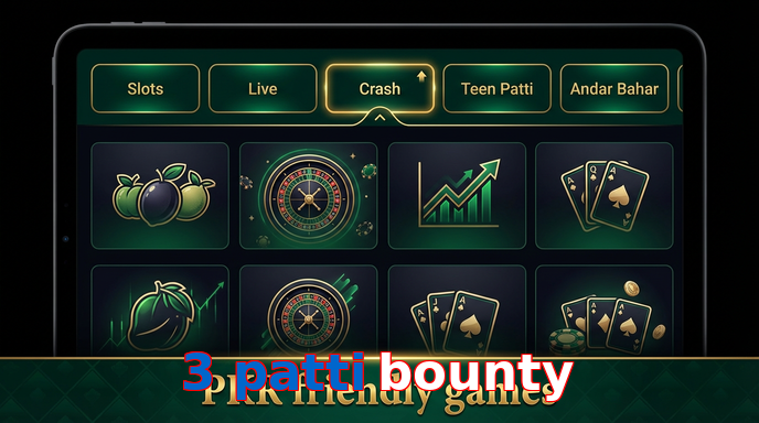 Game list for 3 Patti Bounty games section